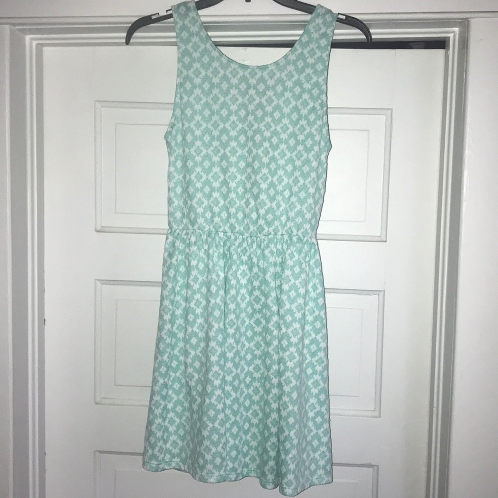 Every mint and white dress